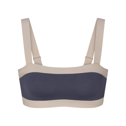 NikeSKIMS MATTE SHINE MIX STRAIGHT NECK BRA | DEEP ROYAL AND STONE