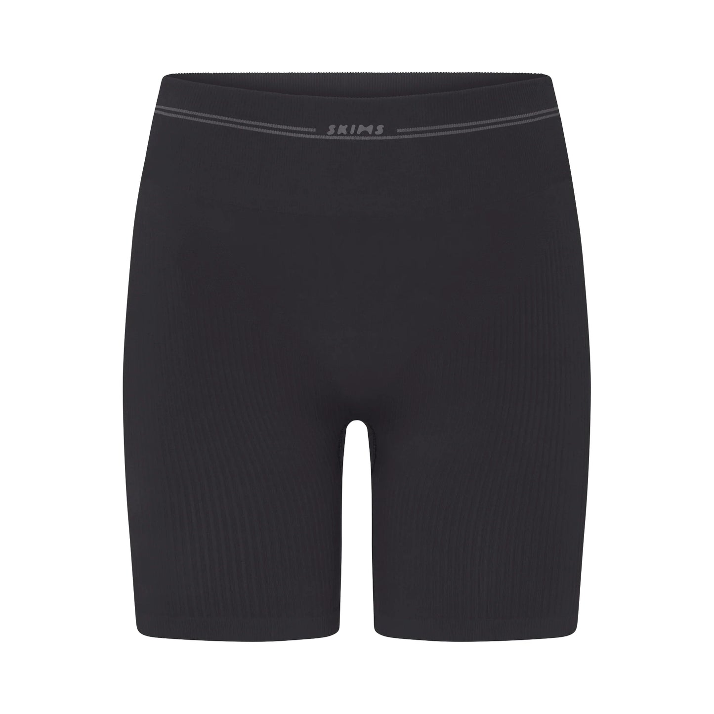 NikeSKIMS RIBBED SEAMLESS 5" BIKER SHORT | OBSIDIAN