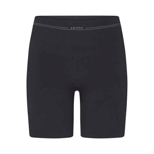 NikeSKIMS RIBBED SEAMLESS 5" BIKER SHORT | OBSIDIAN