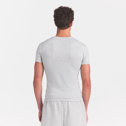 SKIMS COTTON RIB MENS T-SHIRT | LIGHT HEATHER GREY