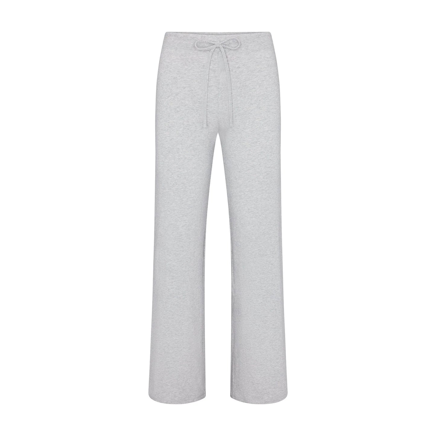 COTTON JERSEY STRAIGHT LEG PANT | LIGHT HEATHER GREY