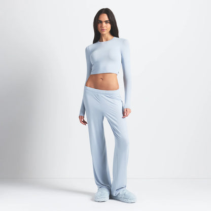 SKIMS SLEEP SUPER CROPPED LONG SLEEVE | ZEN BLUE