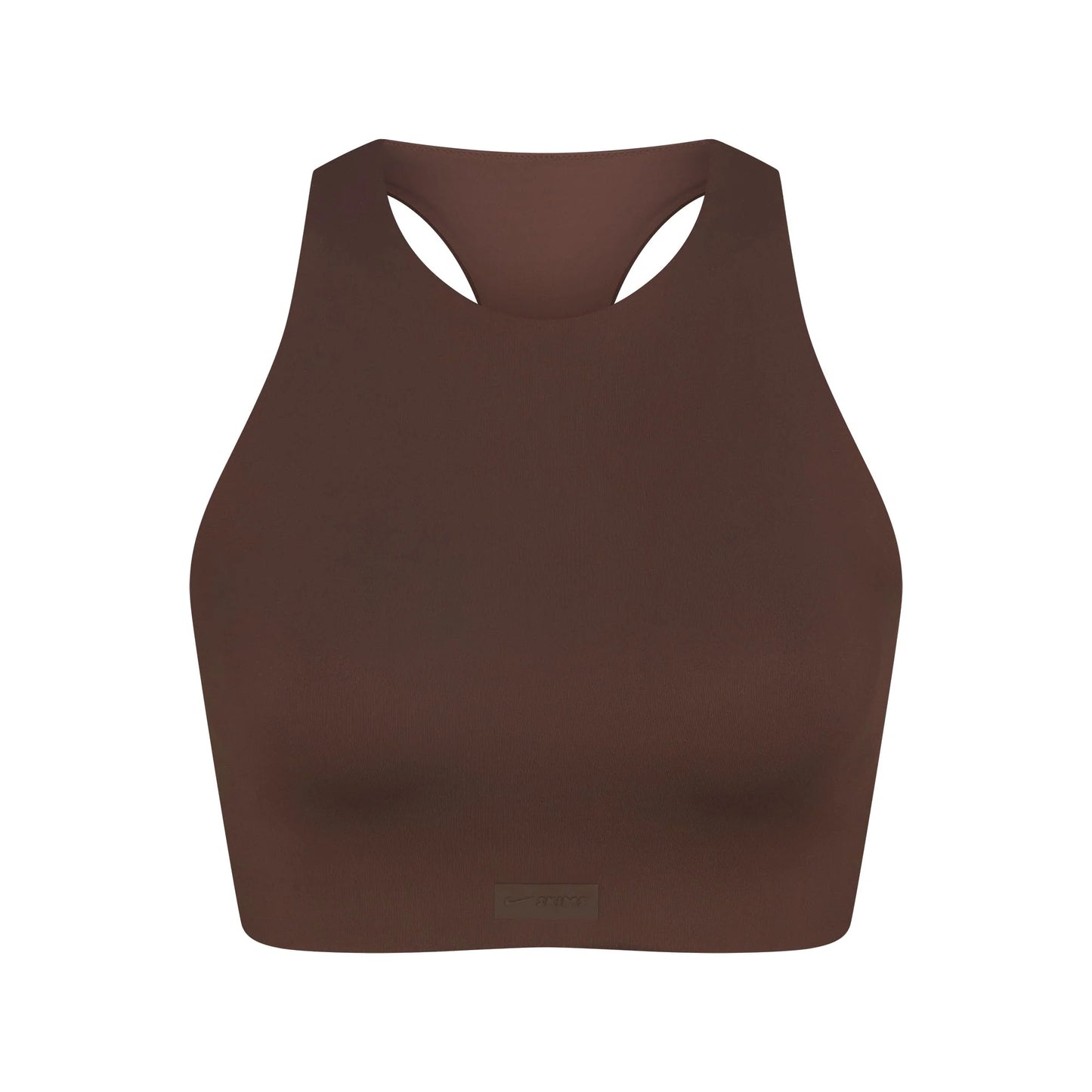 NikeSKIMS MATTE HIGH NECK BRA | DARK SEPIA