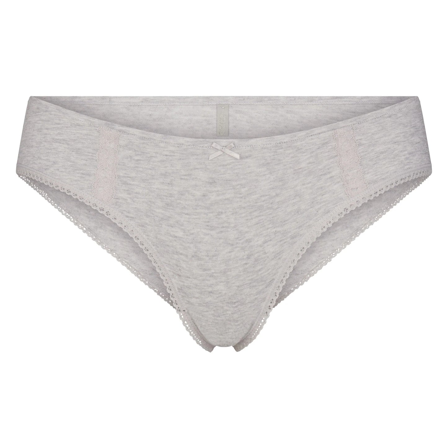 LIGHTWEIGHT COTTON LACE HIPSTER | LIGHT HEATHER GREY