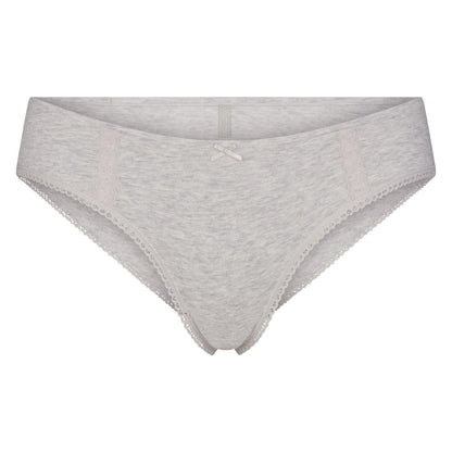 LIGHTWEIGHT COTTON LACE HIPSTER | LIGHT HEATHER GREY