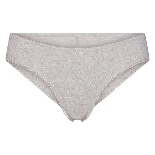 LIGHTWEIGHT COTTON LACE HIPSTER | LIGHT HEATHER GREY