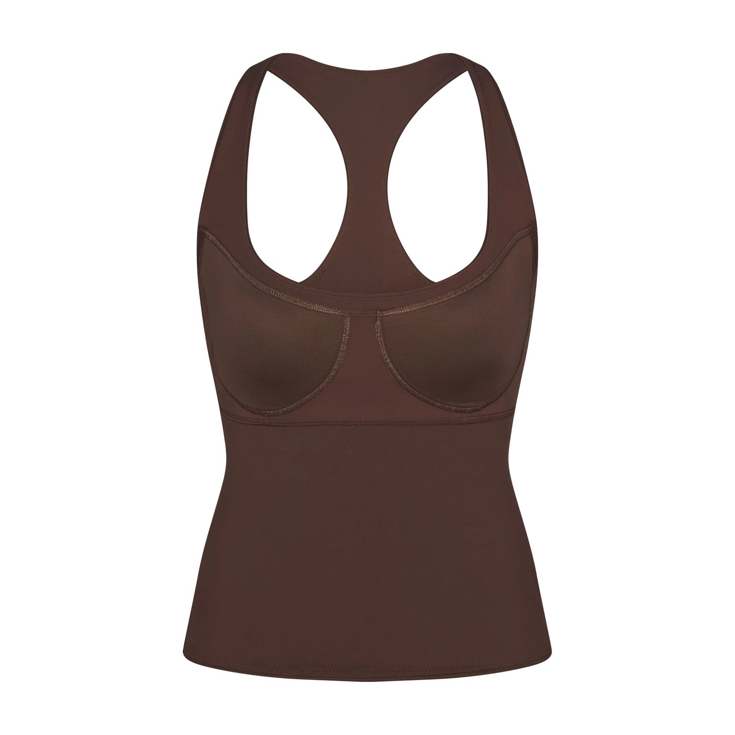 NikeSKIMS MATTE RACERBACK TANK | DARK SEPIA