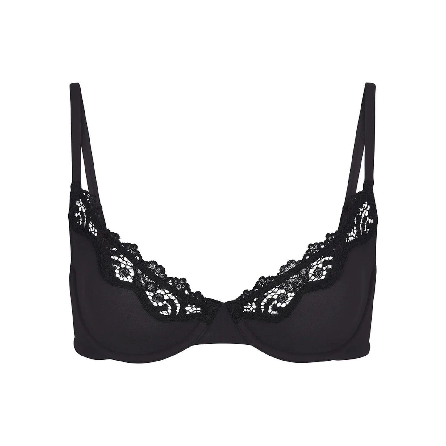 FITS EVERYBODY LACE UNLINED SCOOP BRA | ONYX