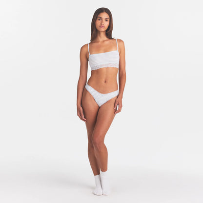LIGHTWEIGHT COTTON STRAIGHT NECK BRALETTE | AIRSPACE LAGUNA STRIPE