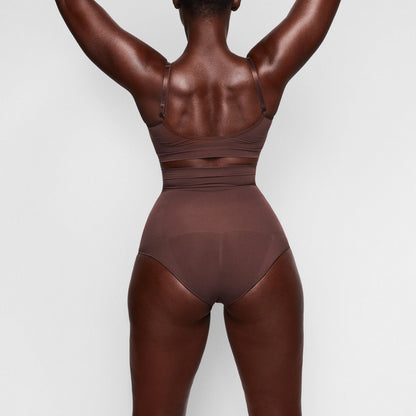 SEAMLESS SCULPT HIGH-WAISTED BRIEF | COCOA