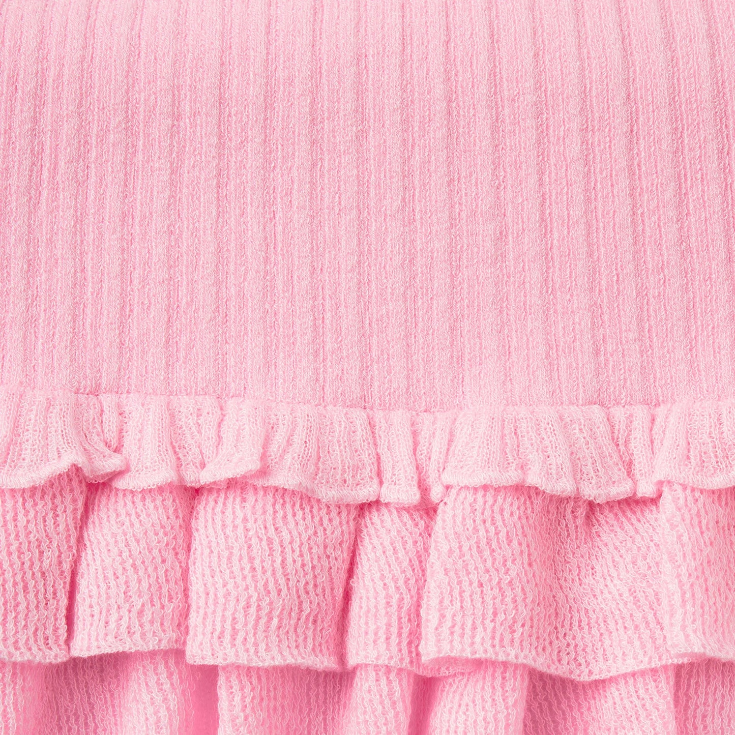 SHEER KNIT RUFFLE MINI SKIRT | PEONY