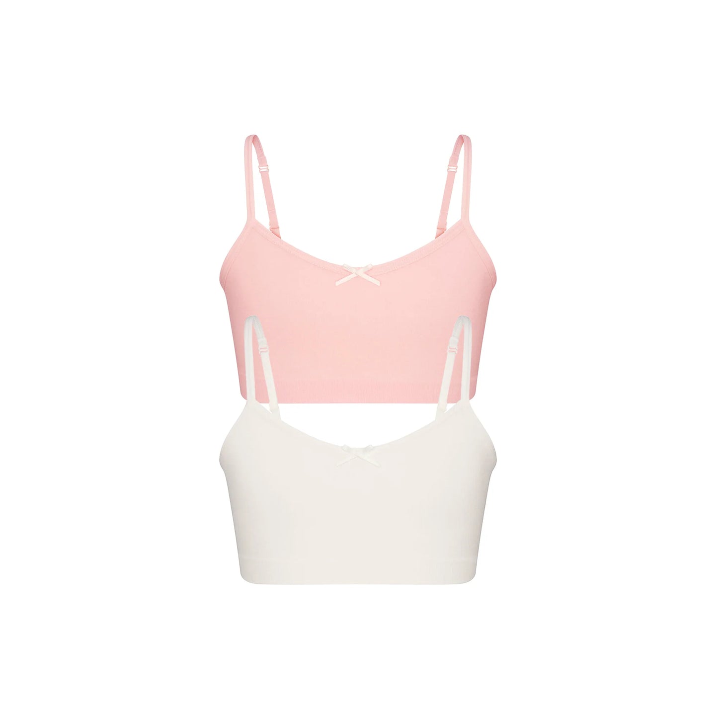 COTTON SEAMLESS JUNIORS BRALETTE 2-PACK | MARBLE AND BALLET