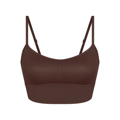 NikeSKIMS MATTE CAMI BRA TOP | DARK SEPIA