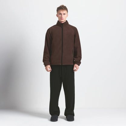 ARCTIC FLEECE MENS ZIP UP JACKET | ESPRESSO