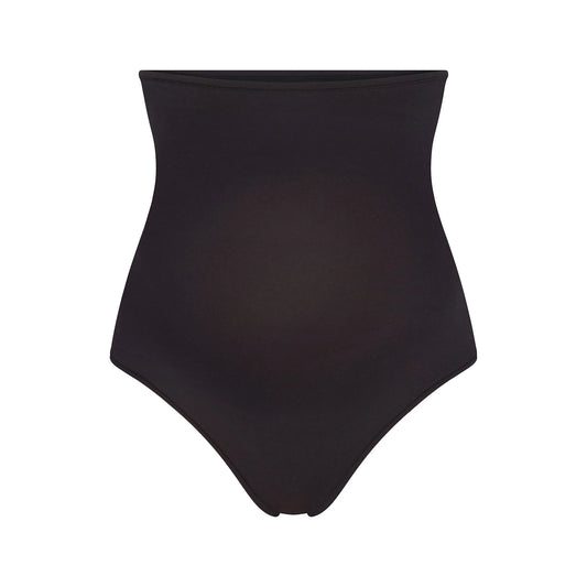 COTTON JERSEY MATERNITY HIGH-WAISTED THONG | SOOT