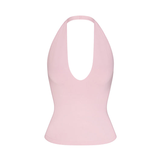 SMOOTH LAYERS HALTER TOP | PEONY