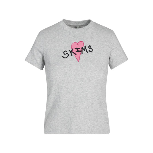 WORN IN JERSEY T-SHIRT | LIGHT HEATHER GREY SKIMS HEART