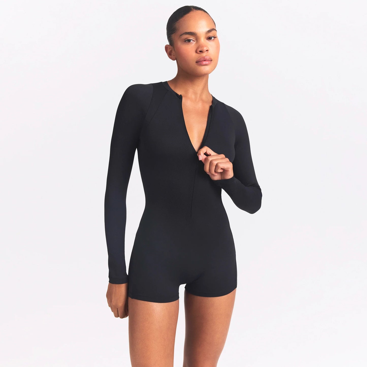 NikeSKIMS AIRY LONG SLEEVE ONE PIECE | OBSIDIAN