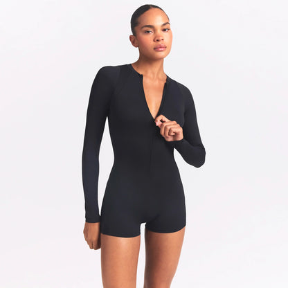 NikeSKIMS AIRY LONG SLEEVE ONE PIECE | OBSIDIAN