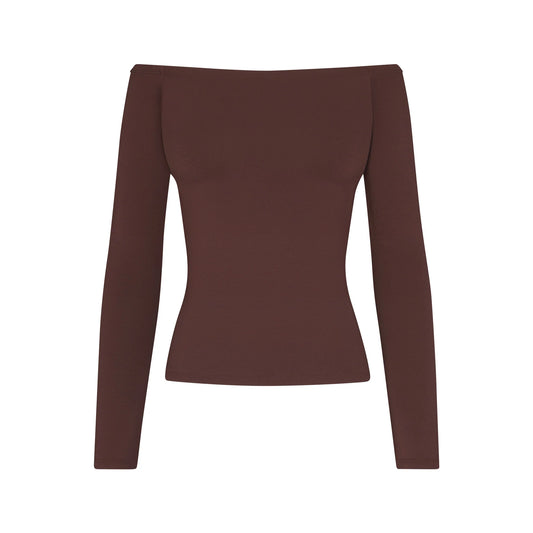 SMOOTH LAYERS OFF THE SHOULDER TOP | COCOA