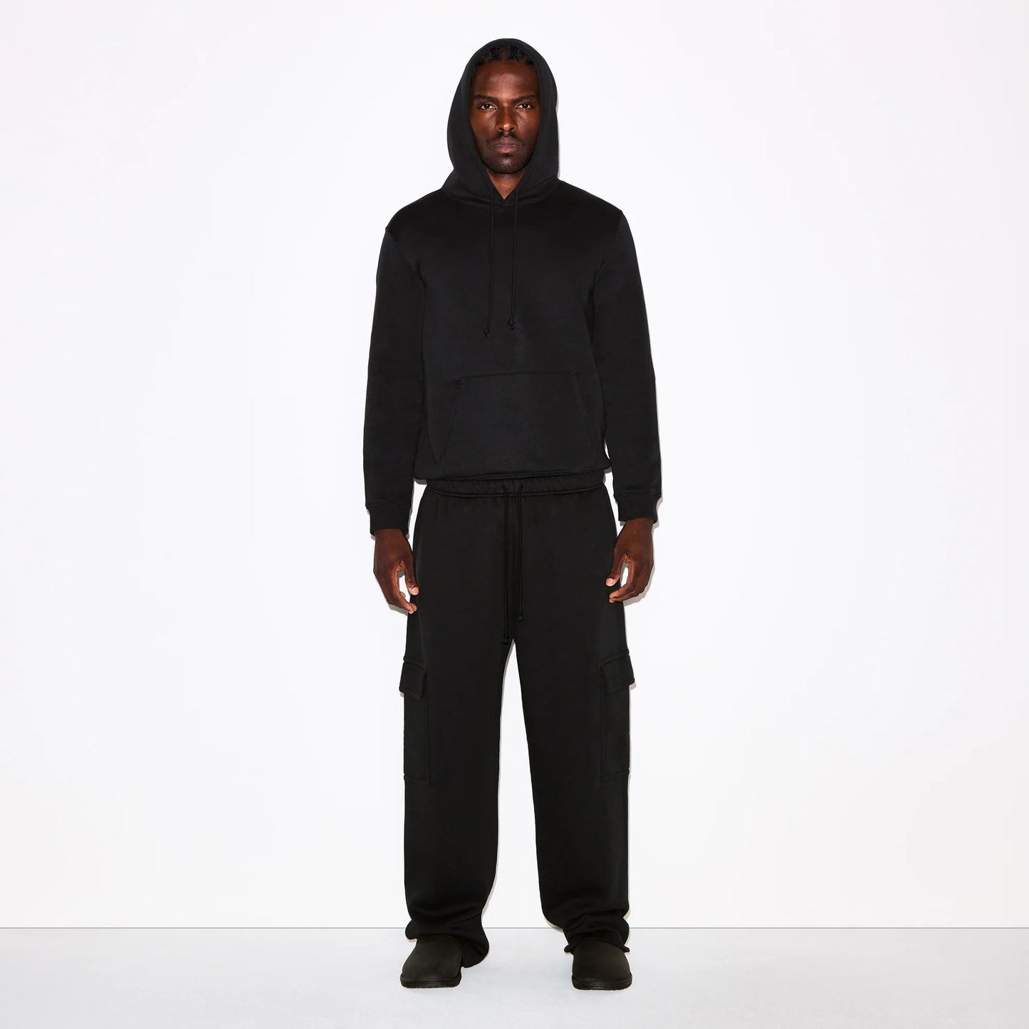 FLEECE LOUNGE MENS CLASSIC HOODIE | WASHED ONYX