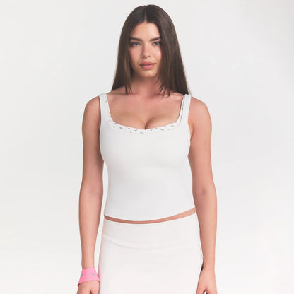 NikeSKIMS MATTE SQUARE NECK TANK | IVORY