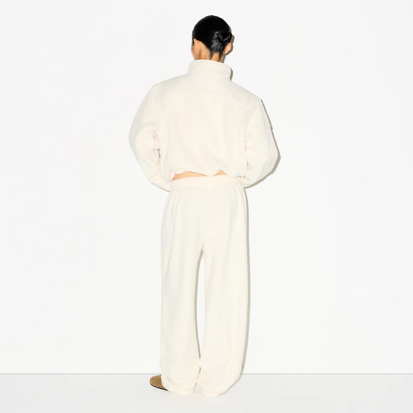 OUTDOOR FLEECE STRAIGHT LEG PANT | ECRU