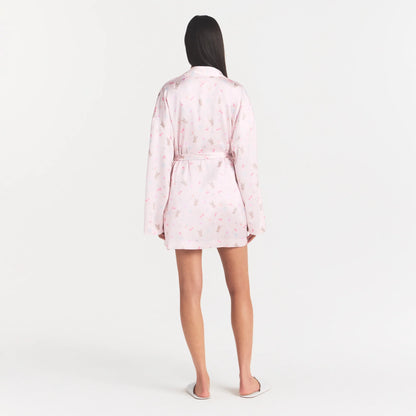 WOVEN SHINE ROBE | BARELY PINK SNACK BAG
