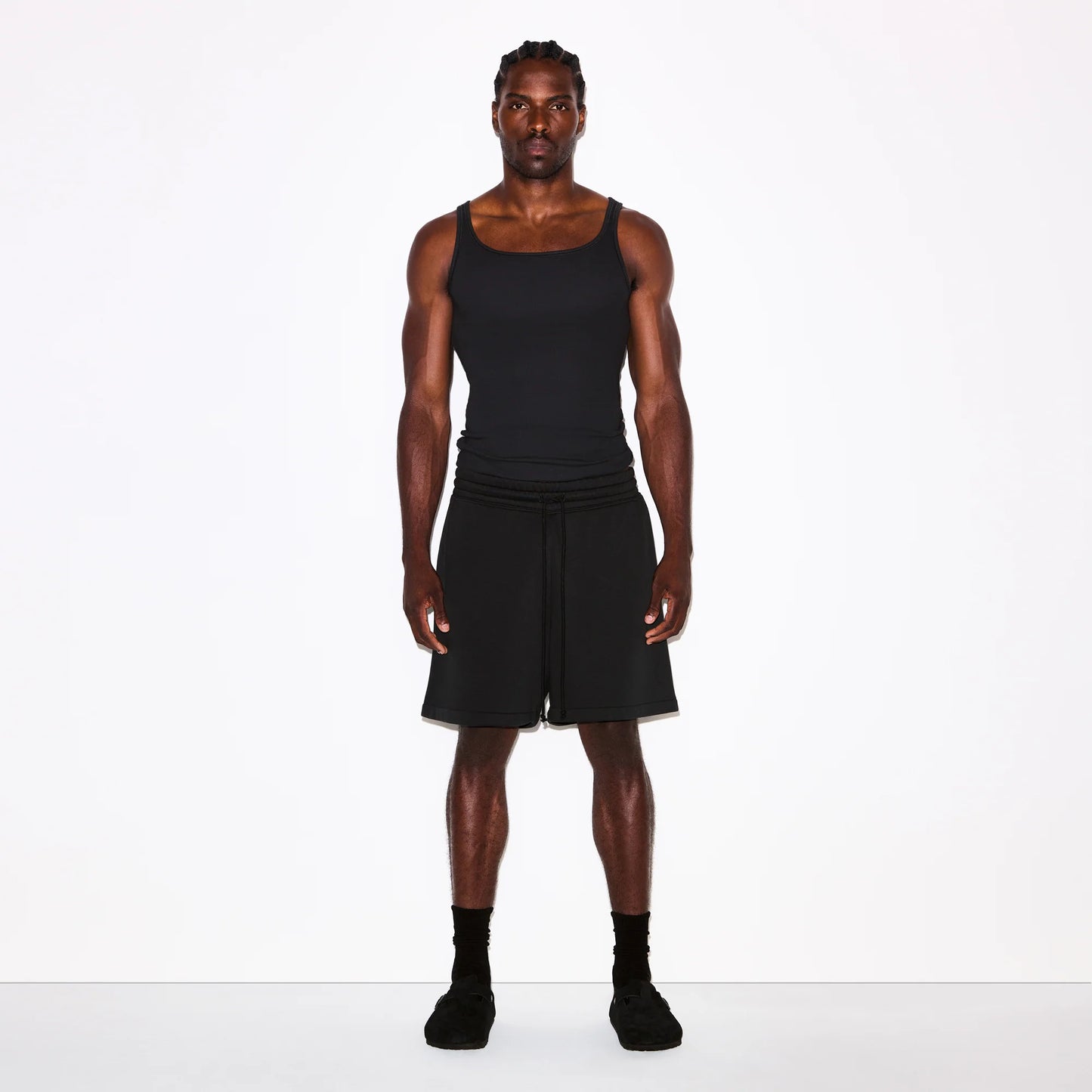 FLEECE LOUNGE MENS RELAXED SHORT | WASHED ONYX