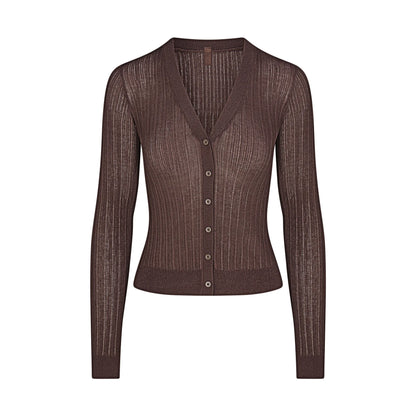 SHEER KNIT CARDIGAN | AMETHYST