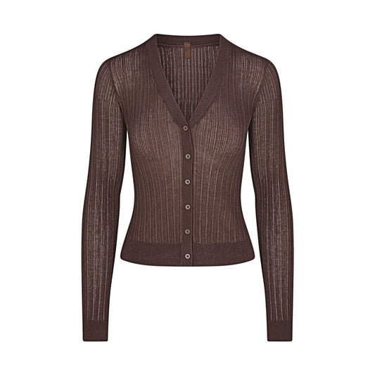 SHEER KNIT CARDIGAN | AMETHYST