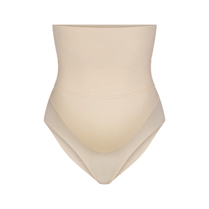 FITS EVERYBODY MATERNITY BANDED HIGH-WAISTED BRIEF | SAND