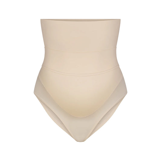 FITS EVERYBODY MATERNITY BANDED HIGH-WAISTED BRIEF | SAND