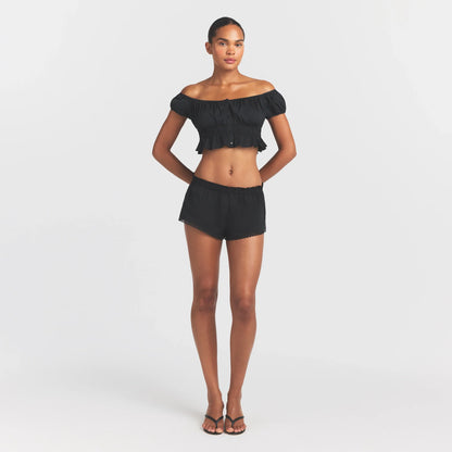 POPLIN APPAREL SHORT | ONYX