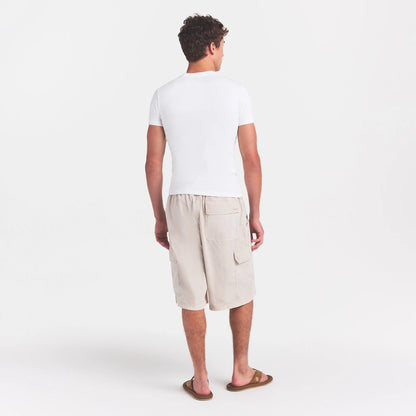 WOVEN MENS RELAXED CARGO SHORT | STONE