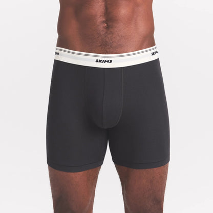 SKIMS COTTON RIB MENS 5" BOXER BRIEF | ONYX
