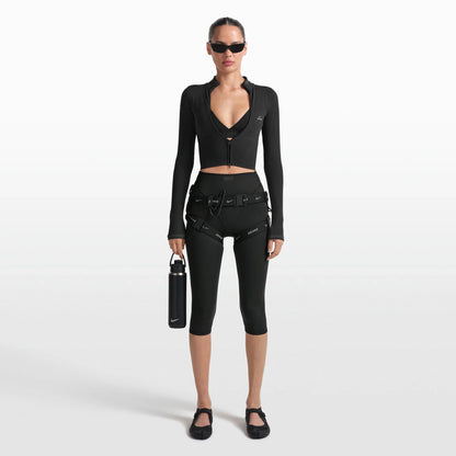 NikeSKIMS MATTE 17" V-LINE CAPRI LEGGING | OBSIDIAN