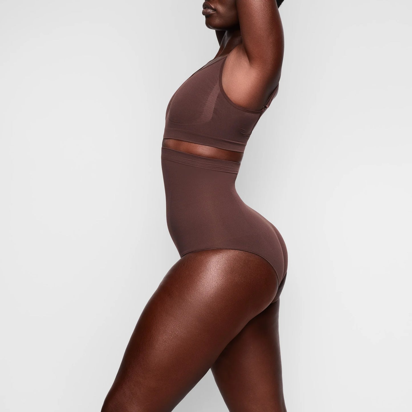 SEAMLESS SCULPT HIGH-WAISTED BRIEF | COCOA