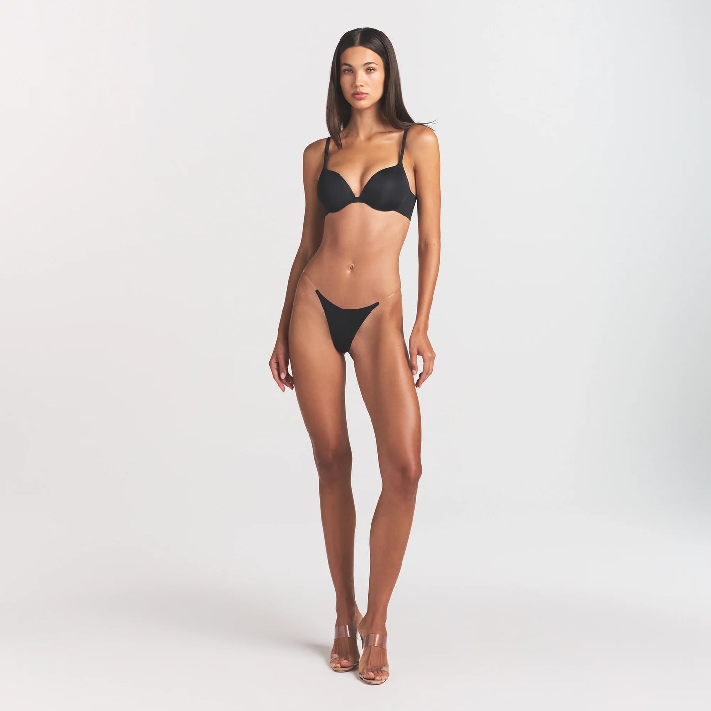 INVISIBLE CLEAR STRAP STRING THONG | ONYX