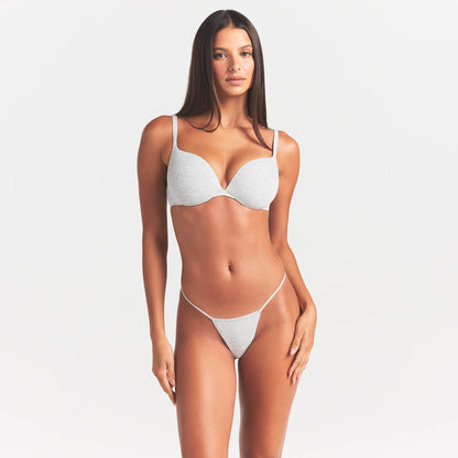 EVERYDAY COTTON STRING THONG | LIGHT HEATHER GREY