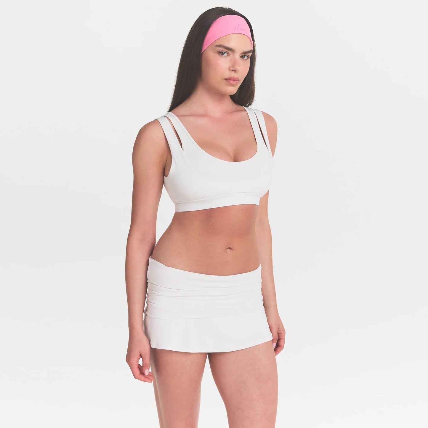 NikeSKIMS MATTE DOUBLE STRAP SCOOP BRA | IVORY