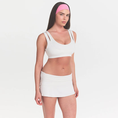 NikeSKIMS MATTE DOUBLE STRAP SCOOP BRA | IVORY