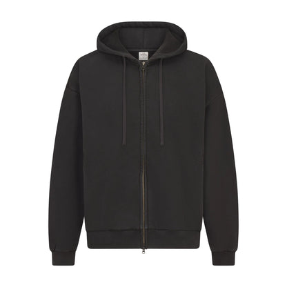 HEAVYWEIGHT FLEECE ZIP UP HOODIE | WASHED ONYX