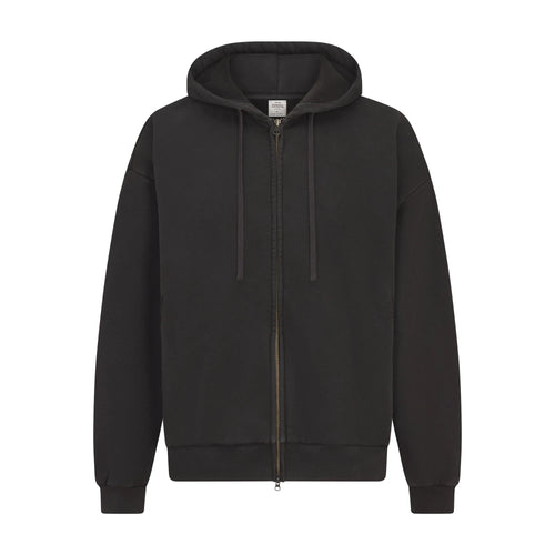HEAVYWEIGHT FLEECE ZIP UP HOODIE | WASHED ONYX