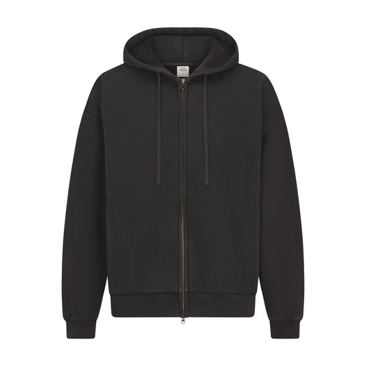 HEAVYWEIGHT FLEECE ZIP UP HOODIE | WASHED ONYX