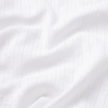 LIGHTWEIGHT COTTON POINTELLE LACE BRIEF | SNOW