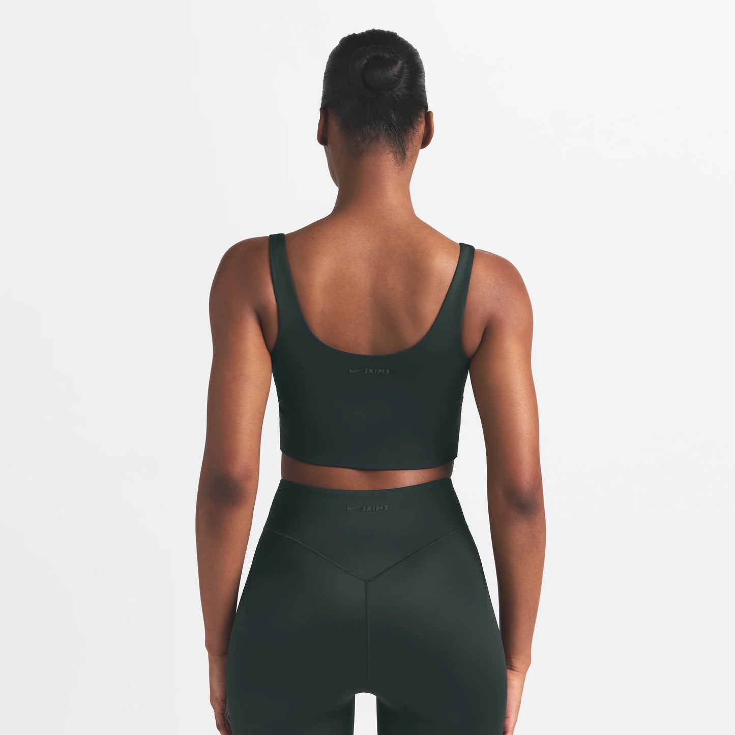 NikeSKIMS SHINE SCOOP NECK BRA TOP | DARK TEAL