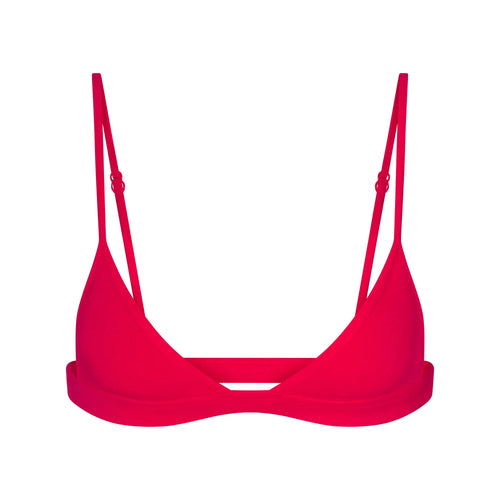 EVERYDAY COTTON TRIANGLE BRALETTE | CARMINE