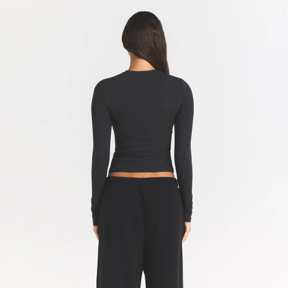 COTTON JERSEY LONG SLEEVE T-SHIRT | SOOT