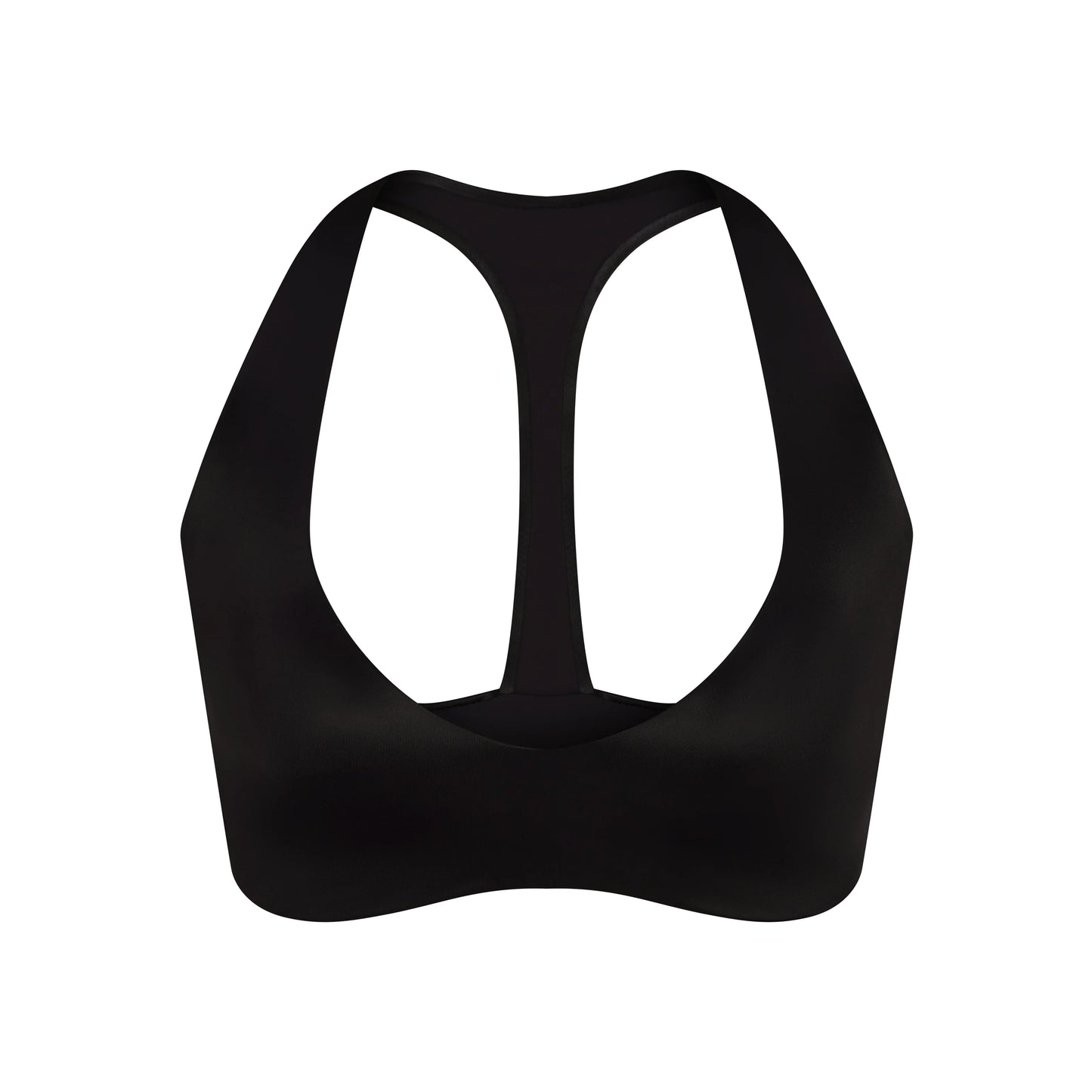 NikeSKIMS SATIN SHINE PLUNGE T-BACK BRA | OBSIDIAN